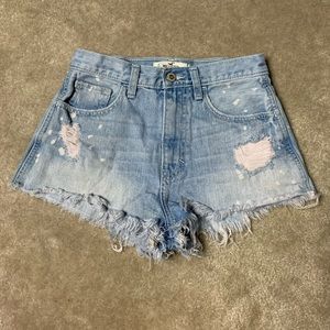 Hollister distressed high rise shorts